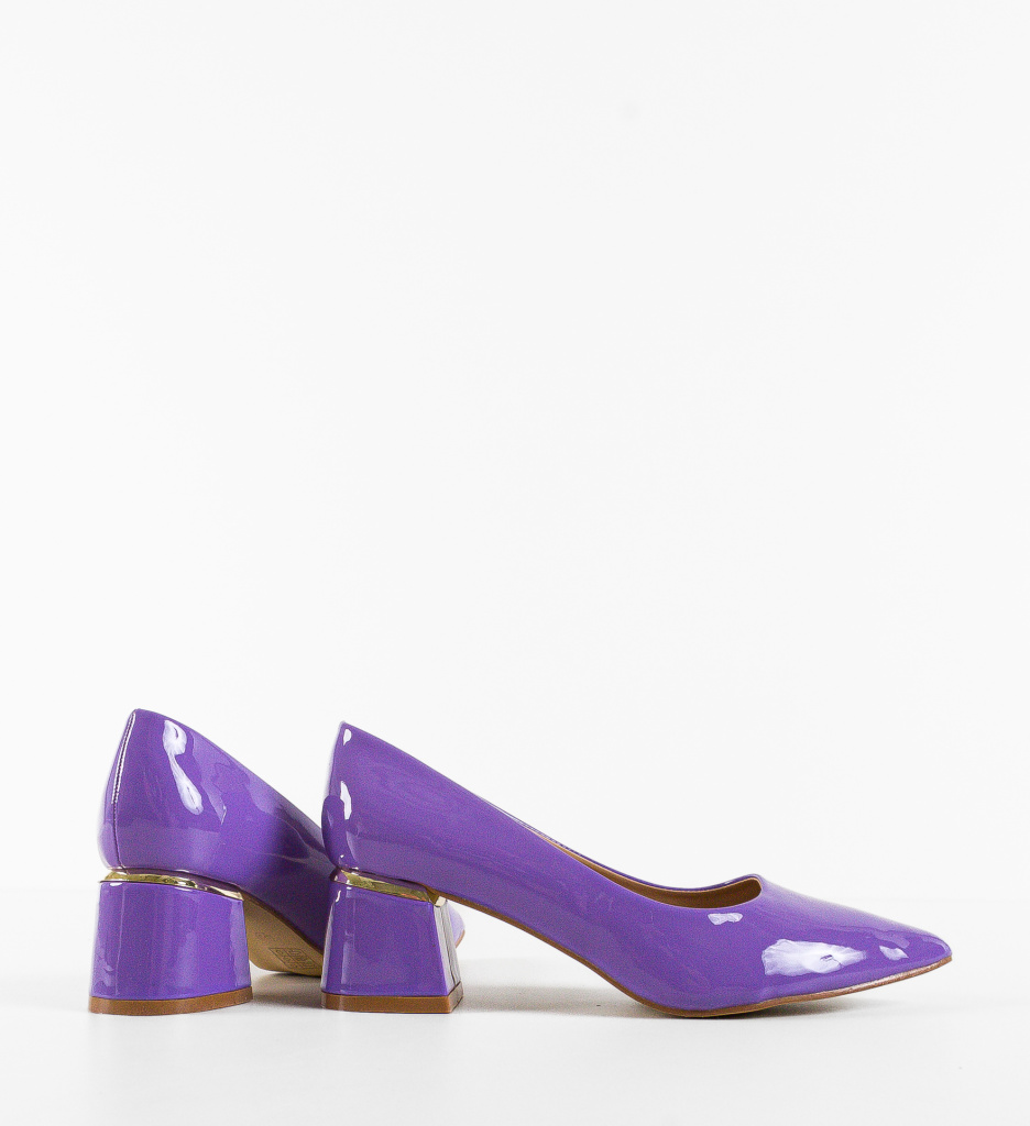 Pantofi dama Fedlimi Mov | Eleganți cu Toc - imagine 5