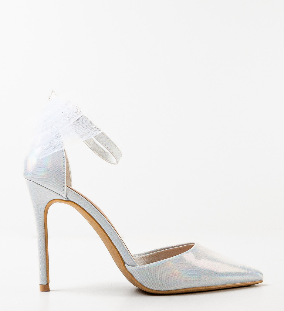 Pantofi Dama Serrano Argintii Eleganți - imagine 5
