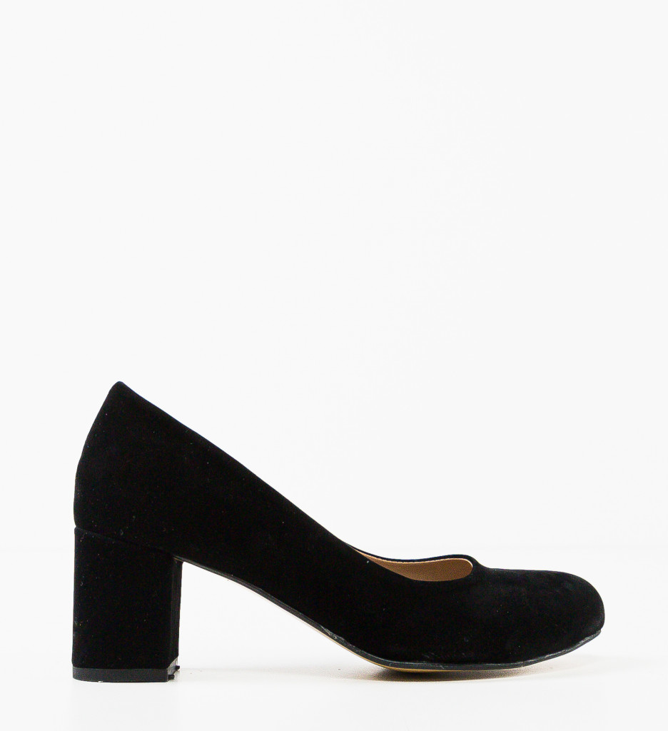 Pantofi Azura cu Toc Eleganți Negri - imagine 4