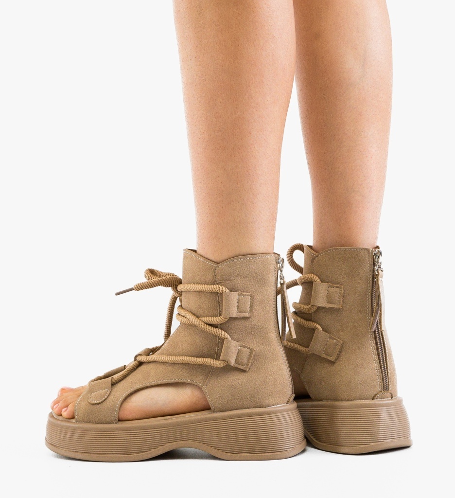 Sandale Dama Manye Khaki – Confort și Stil Casual - imagine 3
