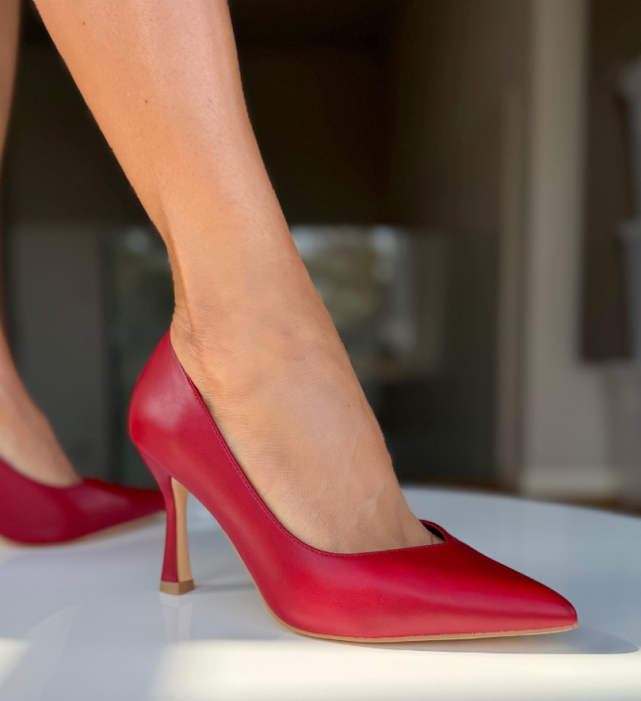 Pantofi Dama Staryu Grena Eleganți - imagine 4