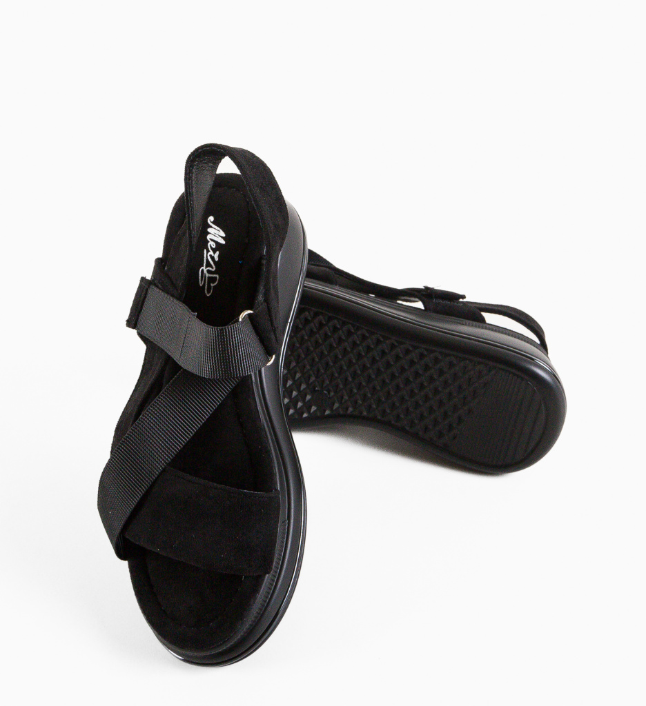 Platforme Corfu Negre | Sandale Elegante Dama - imagine 5