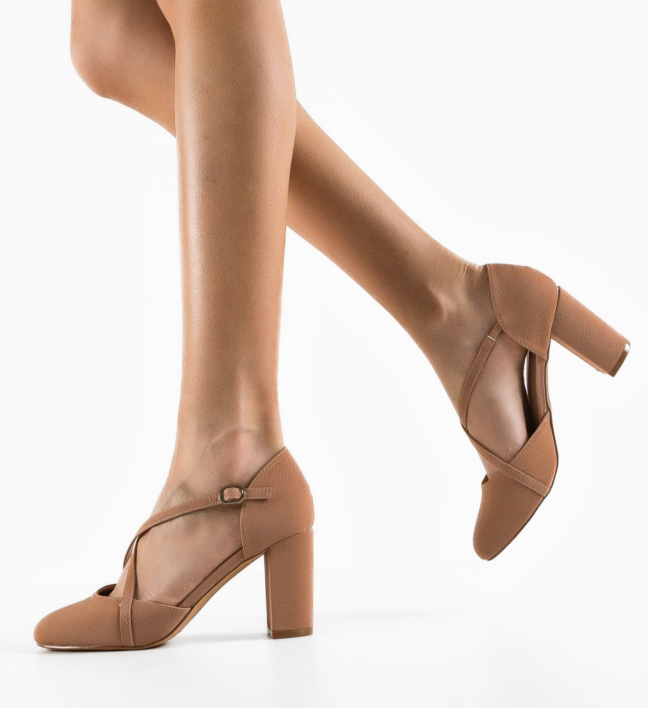 Pantofi Dama Enora Bej - Eleganță și Stil - imagine 2