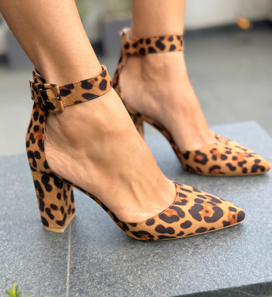 Pantofi dama Lam Leopard cu toc elegant - imagine 3