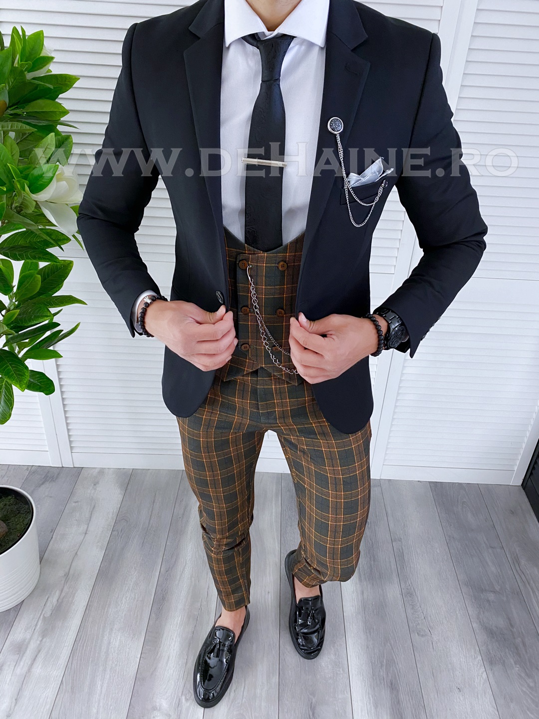 Tinuta Smart Casual Barbati 4 Piese Slim Fit