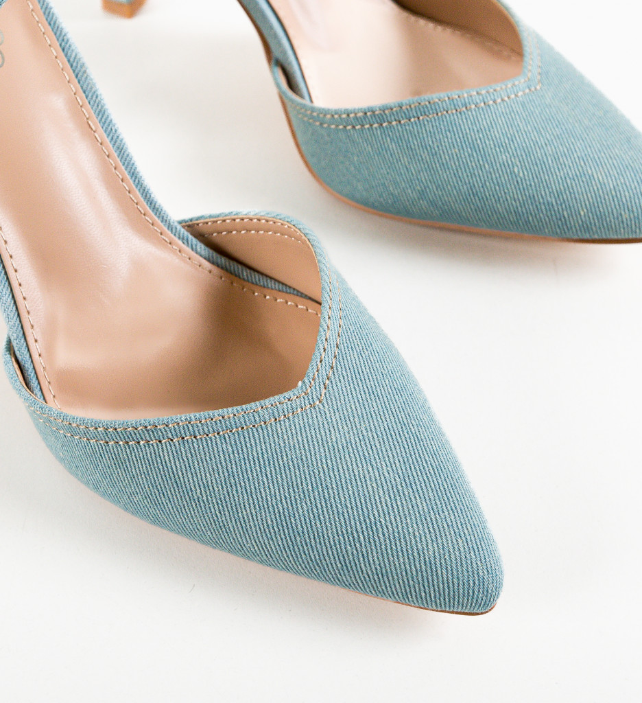 Pantofi dama Marja Albastri cu toc elegant - imagine 9