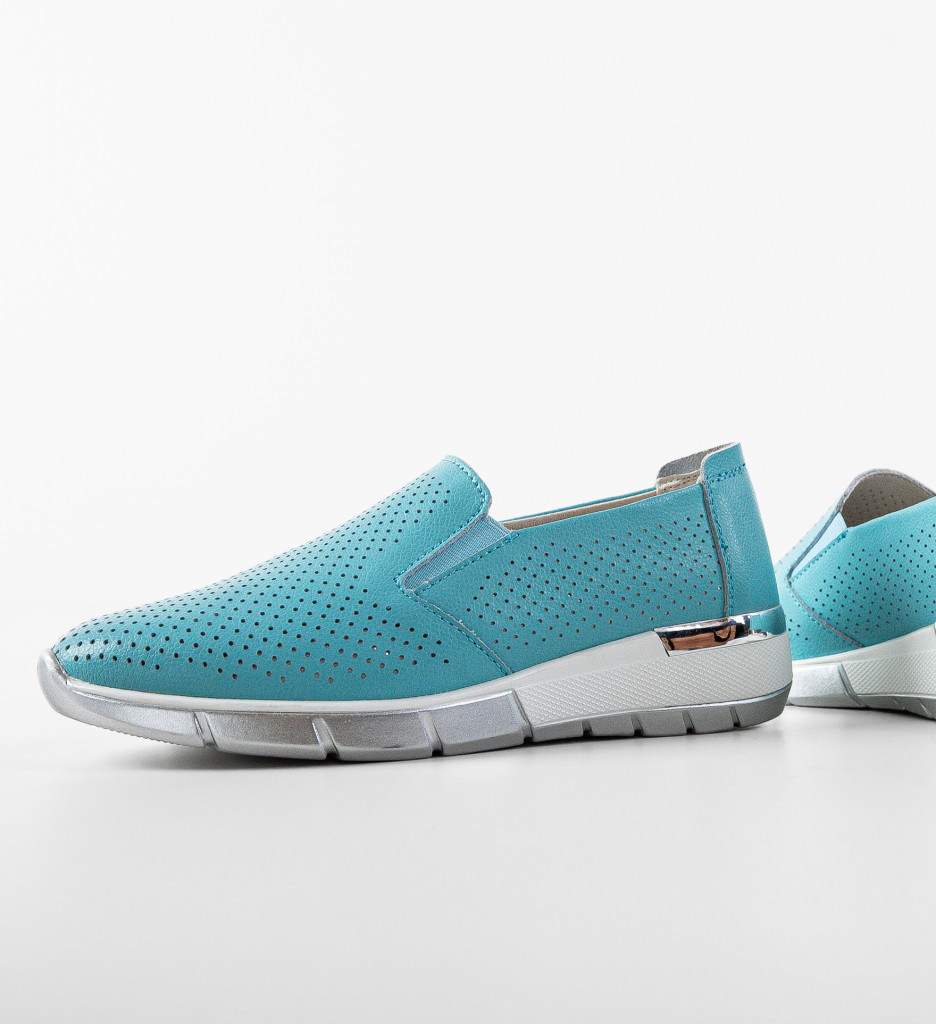 Pantofi Pufini Turcoaz | Confort si Stil Casual - imagine 8