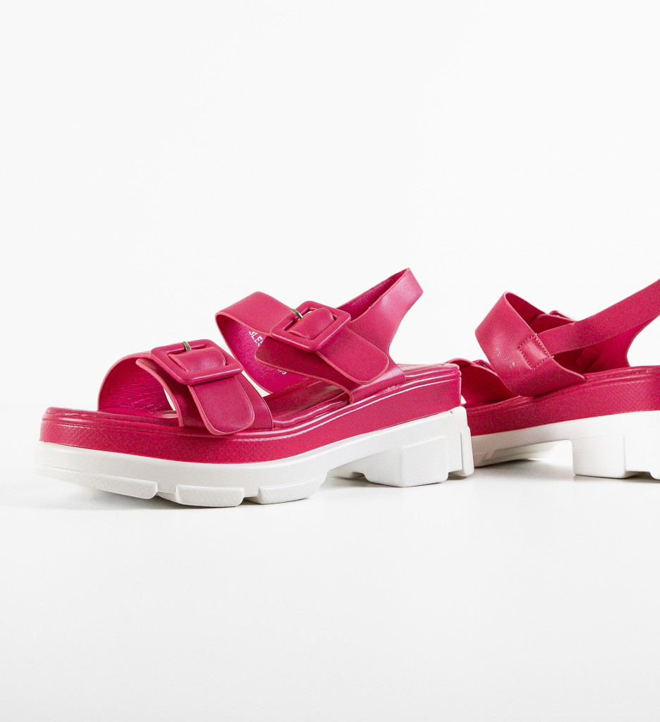 Sandale Dama Robute Fuchsia - Eleganță și Stil - imagine 6