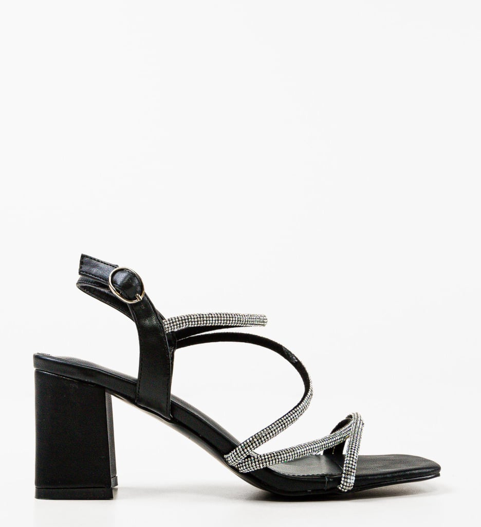 Sandale cu Toc Fiachra Negre - Eleganță Maximă - imagine 5