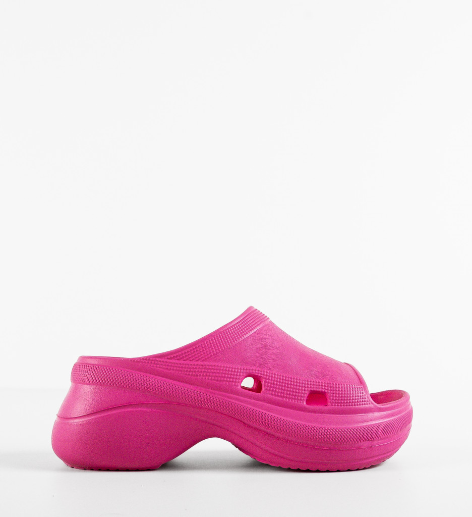 Papuci Dama Kayla Fuchsia - Sandale Confortabile - imagine 4