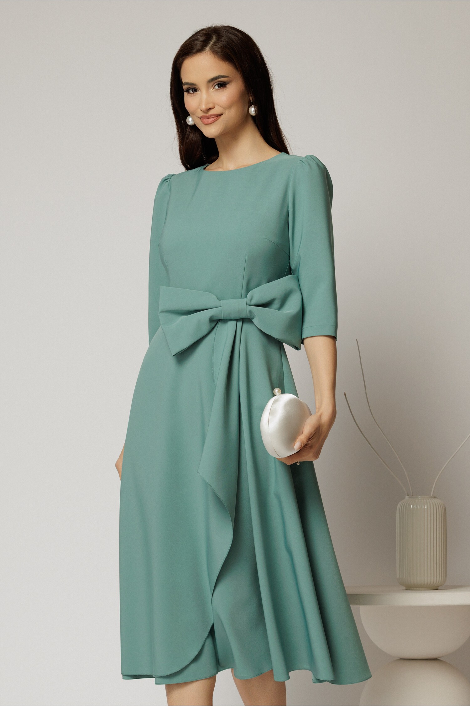 Rochie DY Fashion Verde Fistic cu Funda