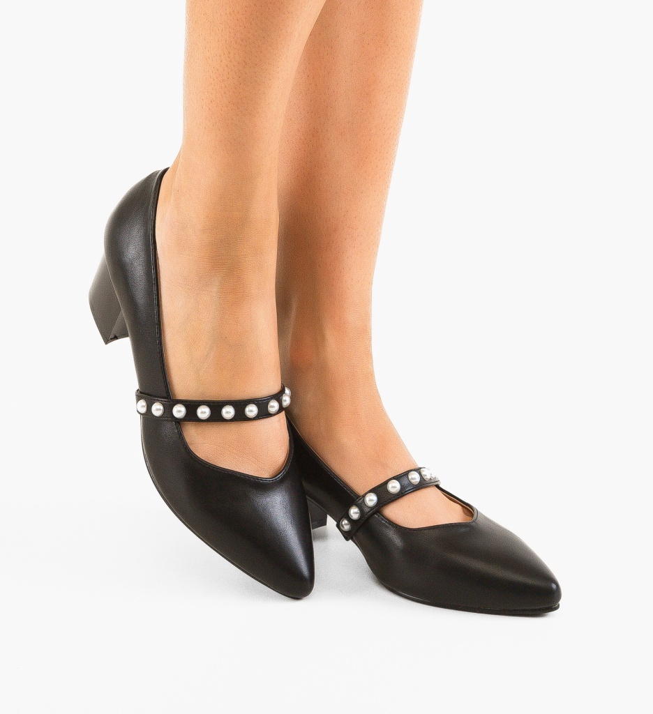 Pantofi Celine Negri cu Toc Eleganți