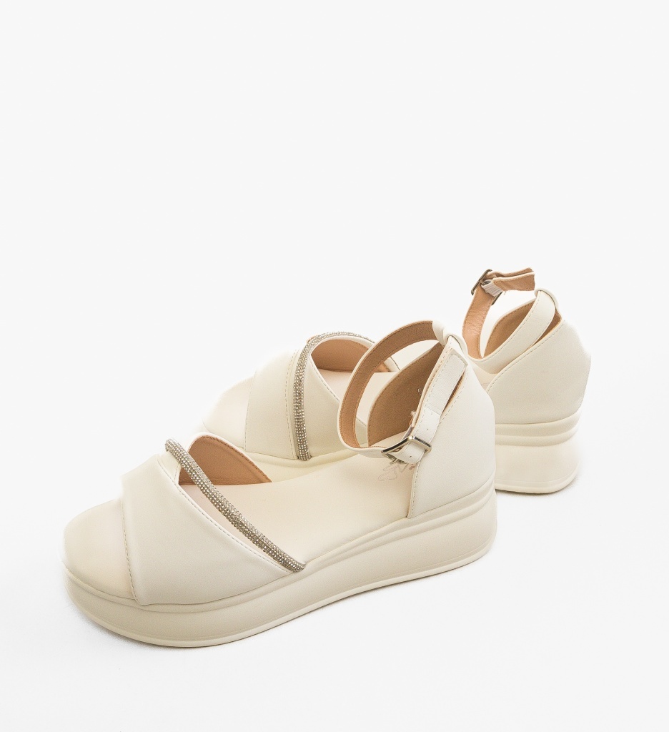 Sandale Dama Albe Spectra | Elegante și Confortabile - imagine 3