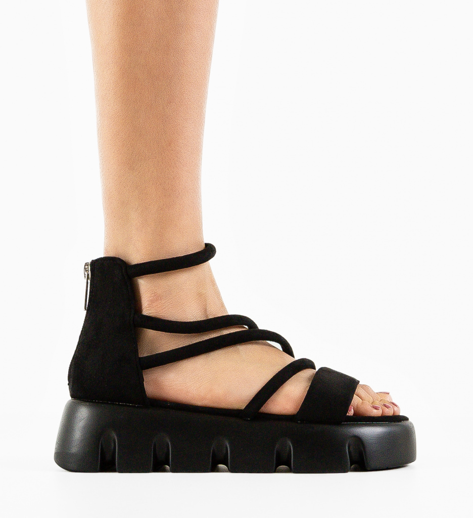 Sandale Dama Xlendi Negre | Eleganță și Stil - imagine 4