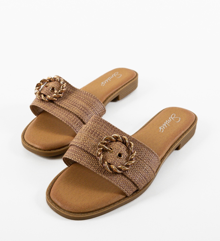 Papuci Sanjar Camel - Confort și Eleganță - imagine 8