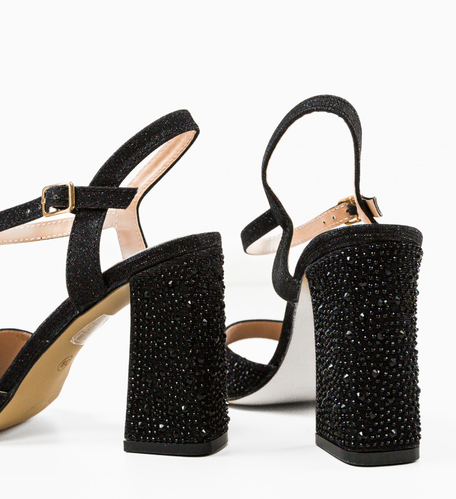 Sandale Toc Baragaz Elegante Negre - imagine 8