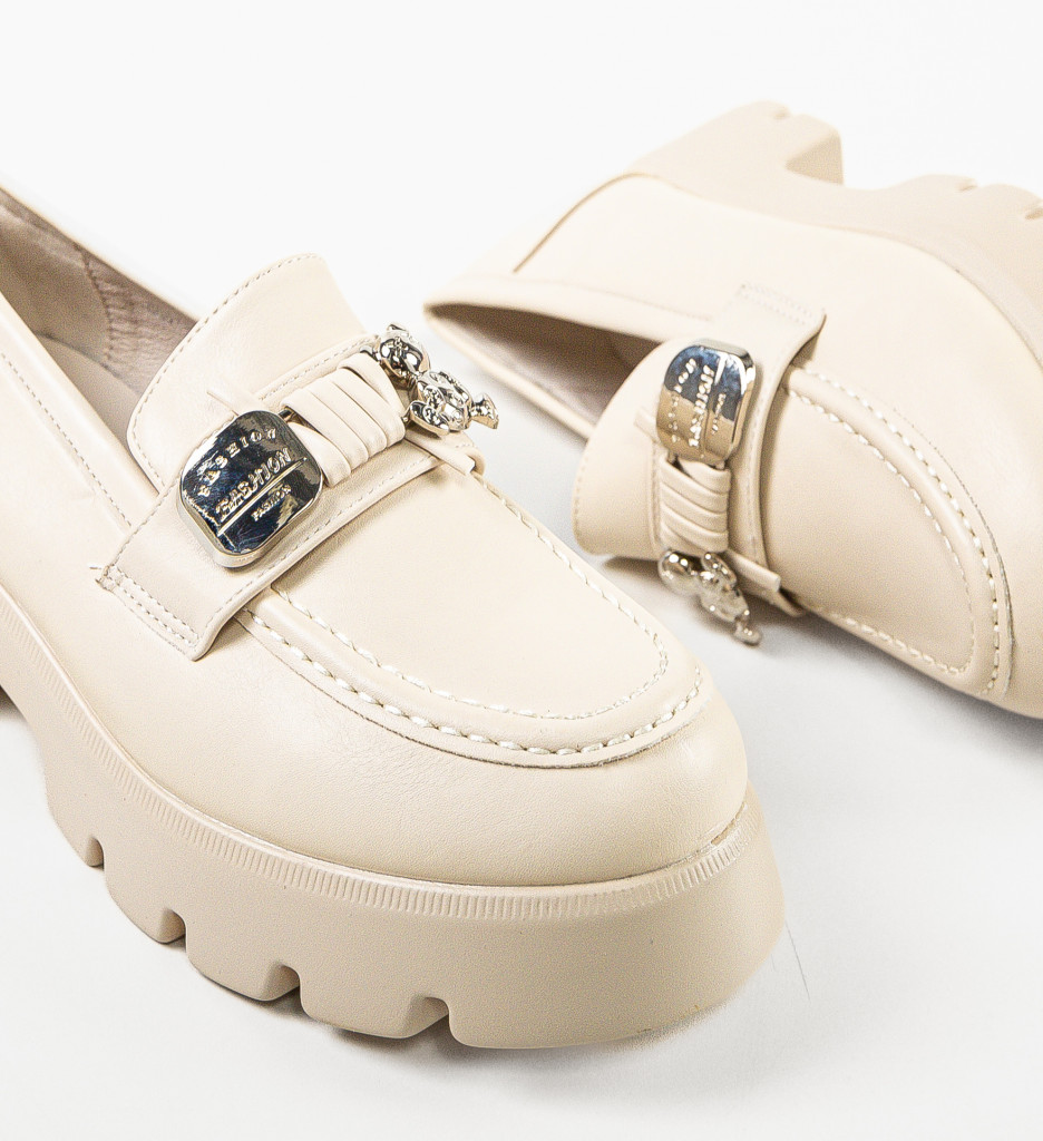 Pantofi Ashweather Casual Confort Bej - imagine 15
