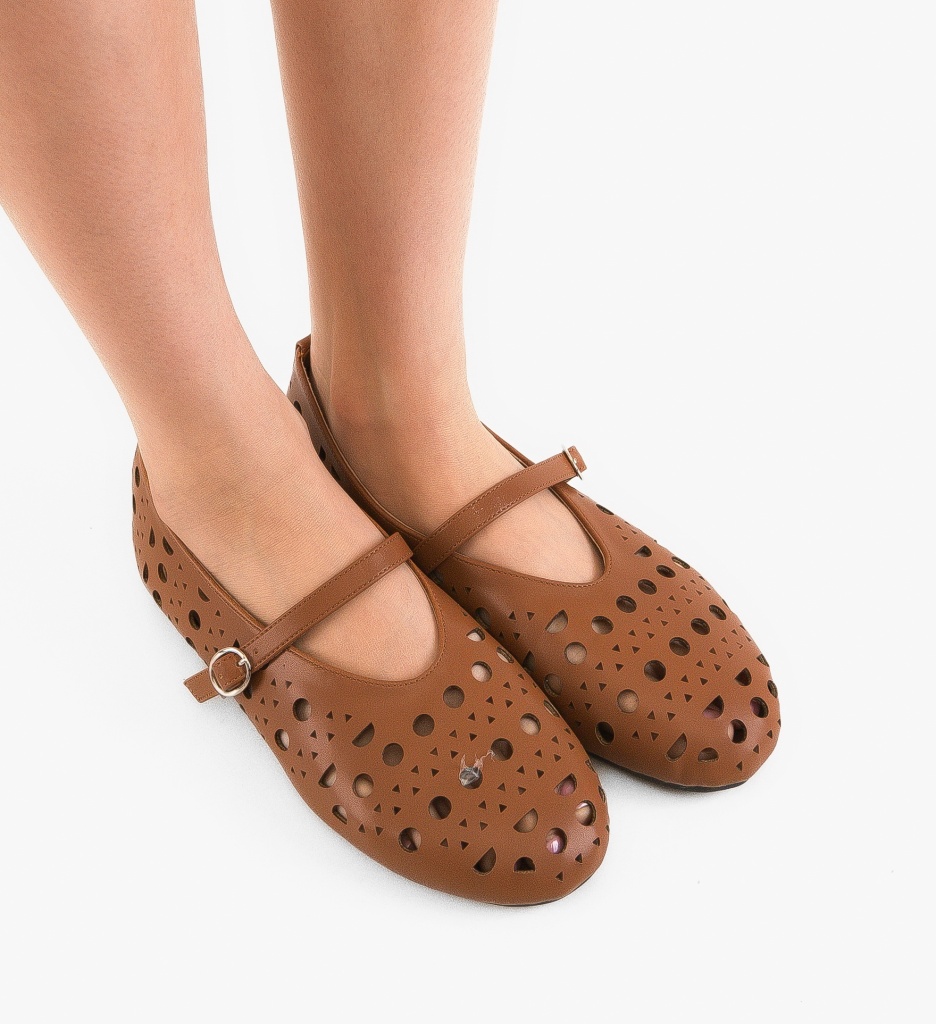 Balerini Camel Margret - Confort & Eleganță