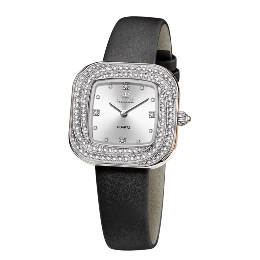 Ceas Dama Olevs CS1928 Piele Negru Elegance