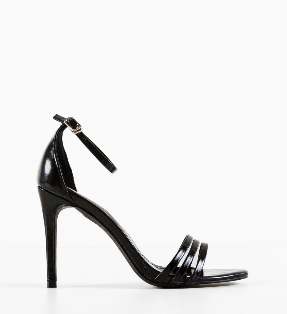 Sandale Dama Lajy Negre cu Toc Elegante - imagine 8
