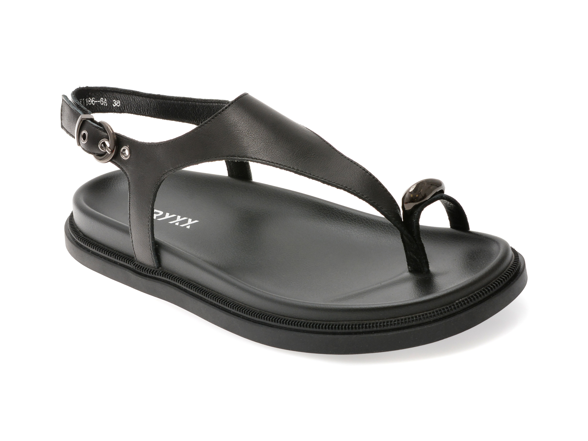 Sandale GRYXX Negre Piele Naturală Elegante