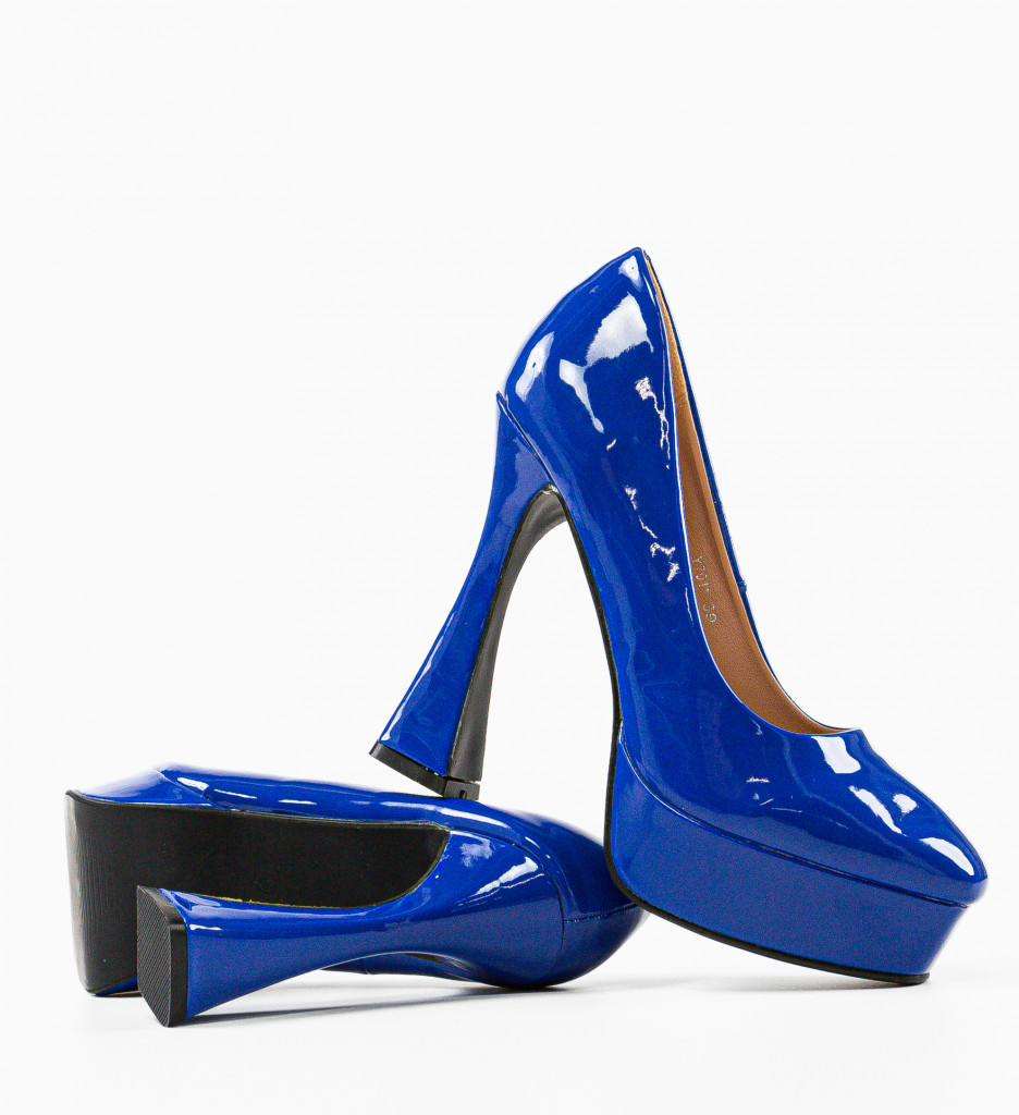 Pantofi Tiyam Albastri Eleganți cu Toc