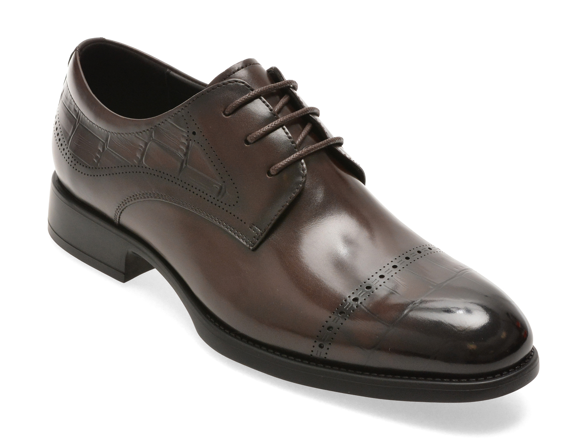Pantofi Eleganți Epica Premium Maro Piele Naturală