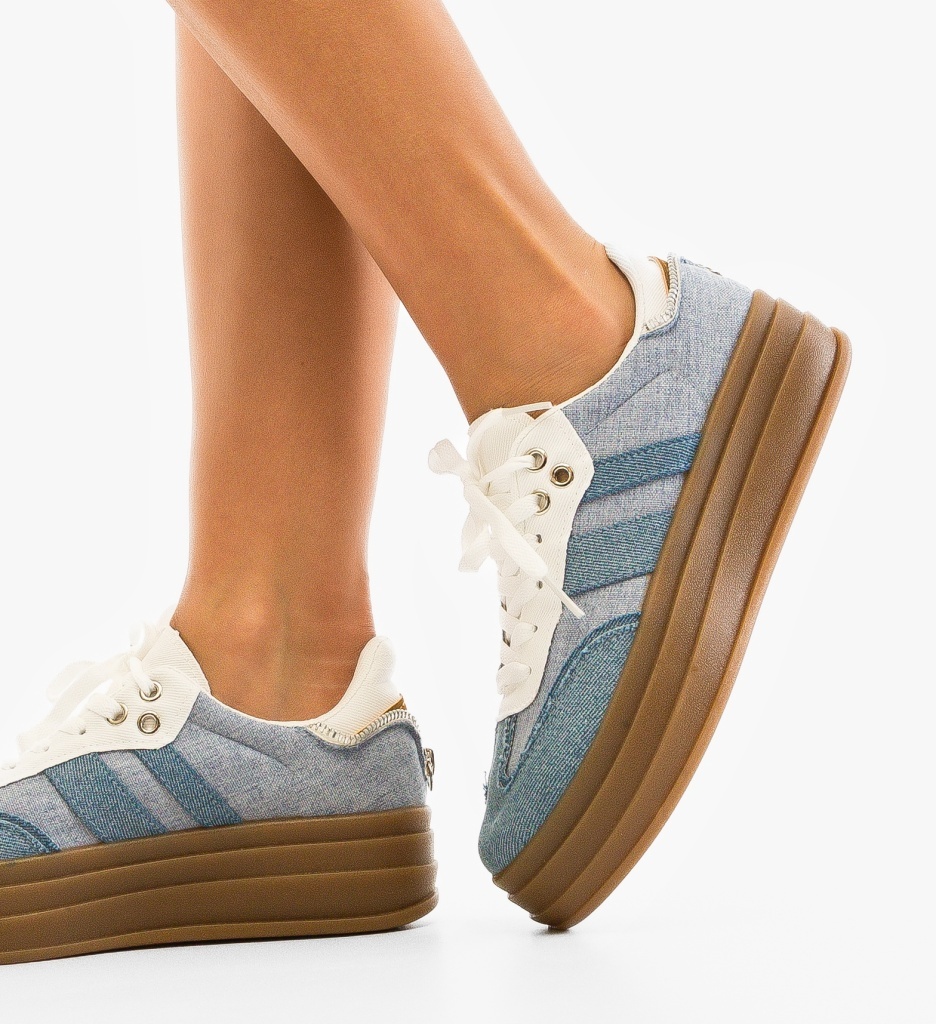 Sneakers Dama Zyla Albastri | Confort Sport - imagine 4