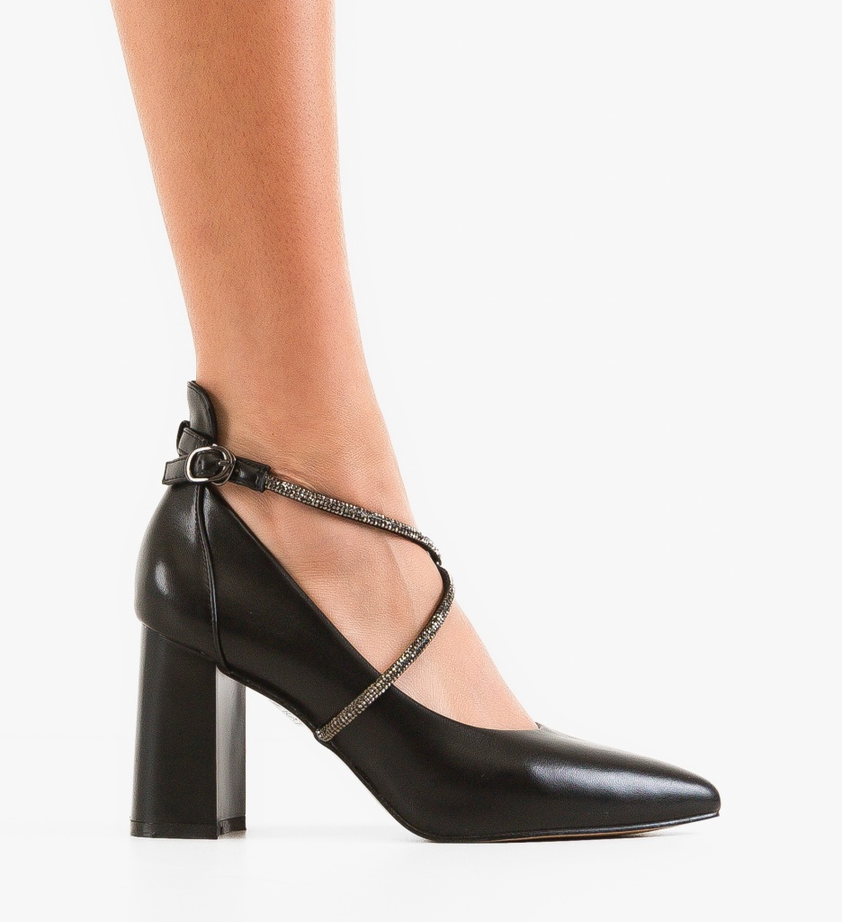 Pantofi cu Toc Lease Negri | Eleganță Atemporală - imagine 7