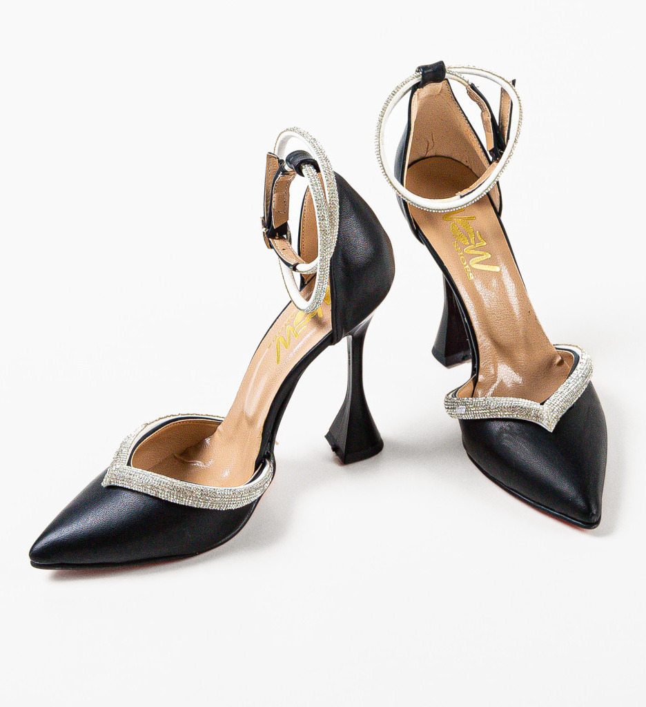 Pantofi cu Toc Esero Negri - Eleganță și Stil - imagine 7
