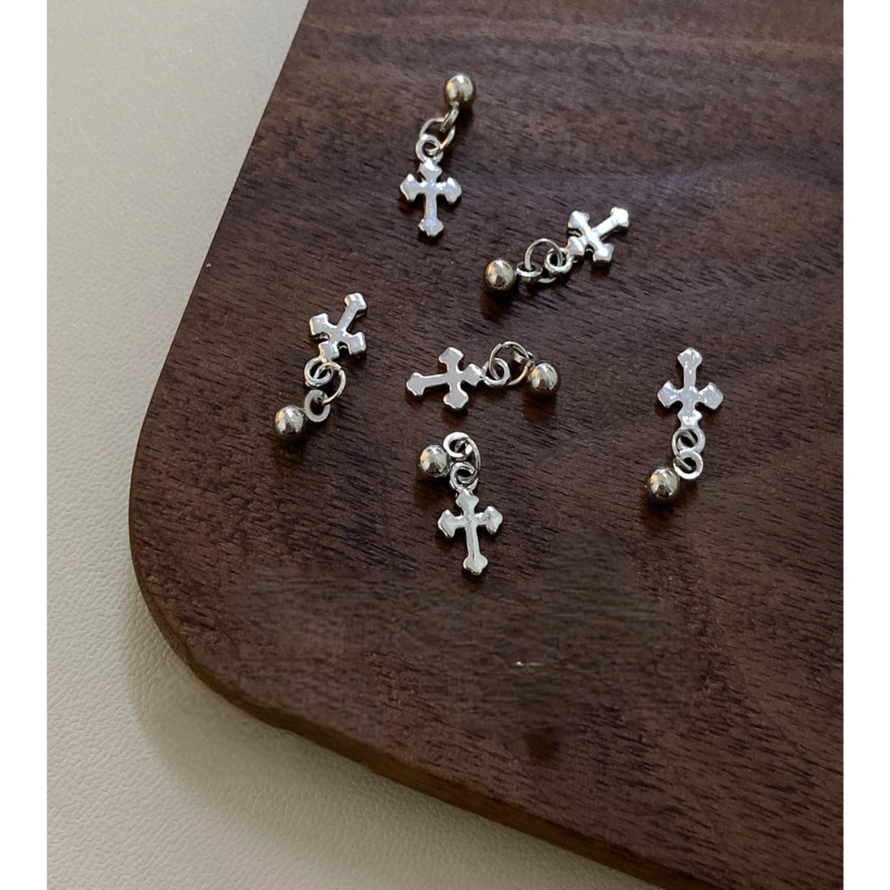 Ornament 3D Marquise Argintiu pentru Unghii