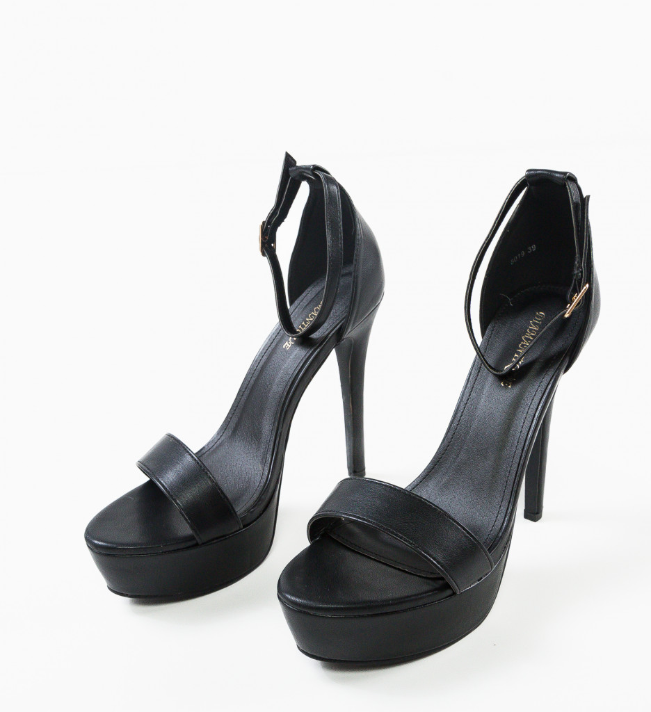 Sandale Toc Halima Negre - Eleganță și Stil - imagine 6