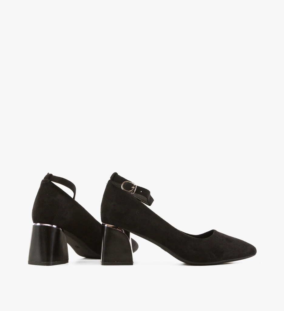 Pantofi Sakre Negri Eleganți cu Toc Înalt - imagine 7