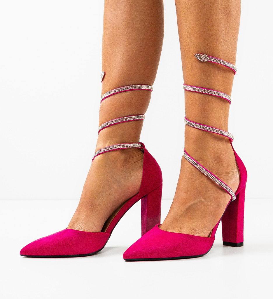 Pantofi cu toc Kyk Fuchsia - Eleganță și Stil - imagine 2