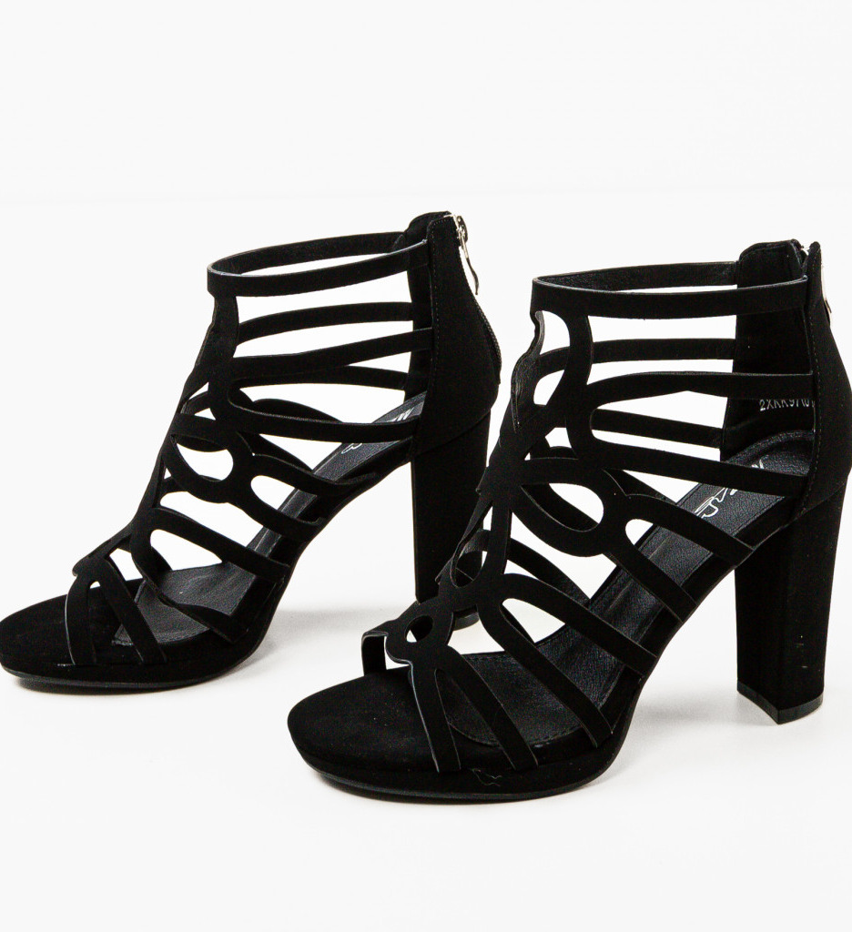 Sandale Toc Negre Aviaaja - Eleganță Asigurată - imagine 6