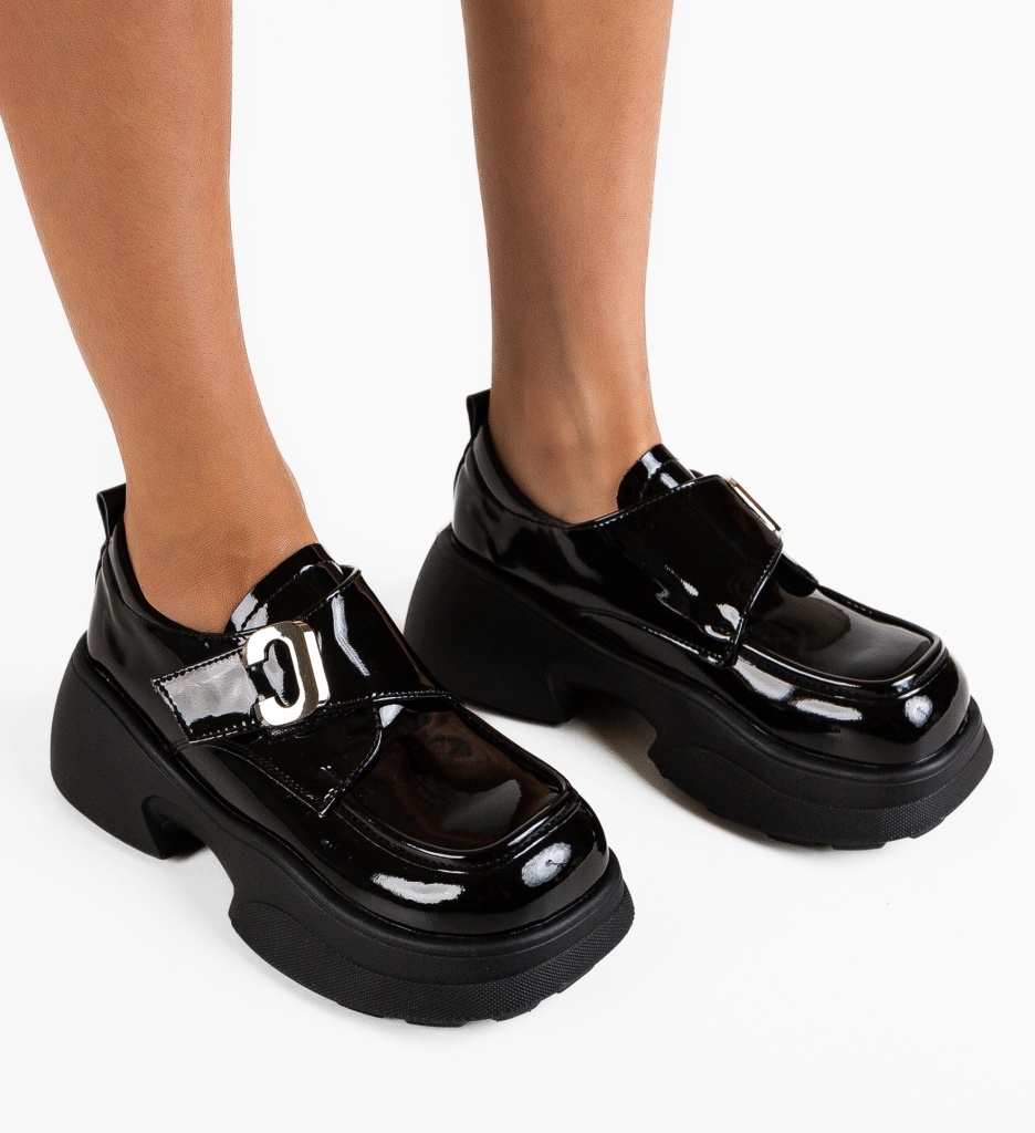 Pantofi Casual Urdela Negri - Eleganță și Versatilitate - imagine 3