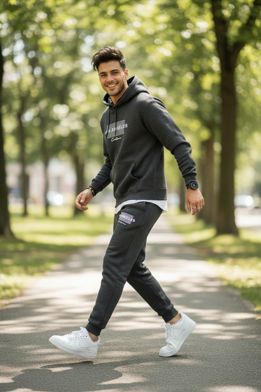 Trening Barbati Slim Fit Gri Vatuit Premium