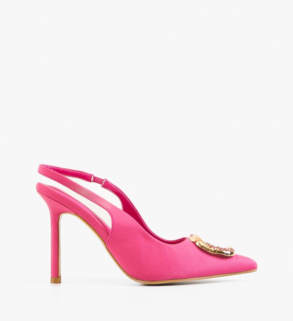 Pantofi cu Toc Fuchsia Omar - Stil Feminin - imagine 6