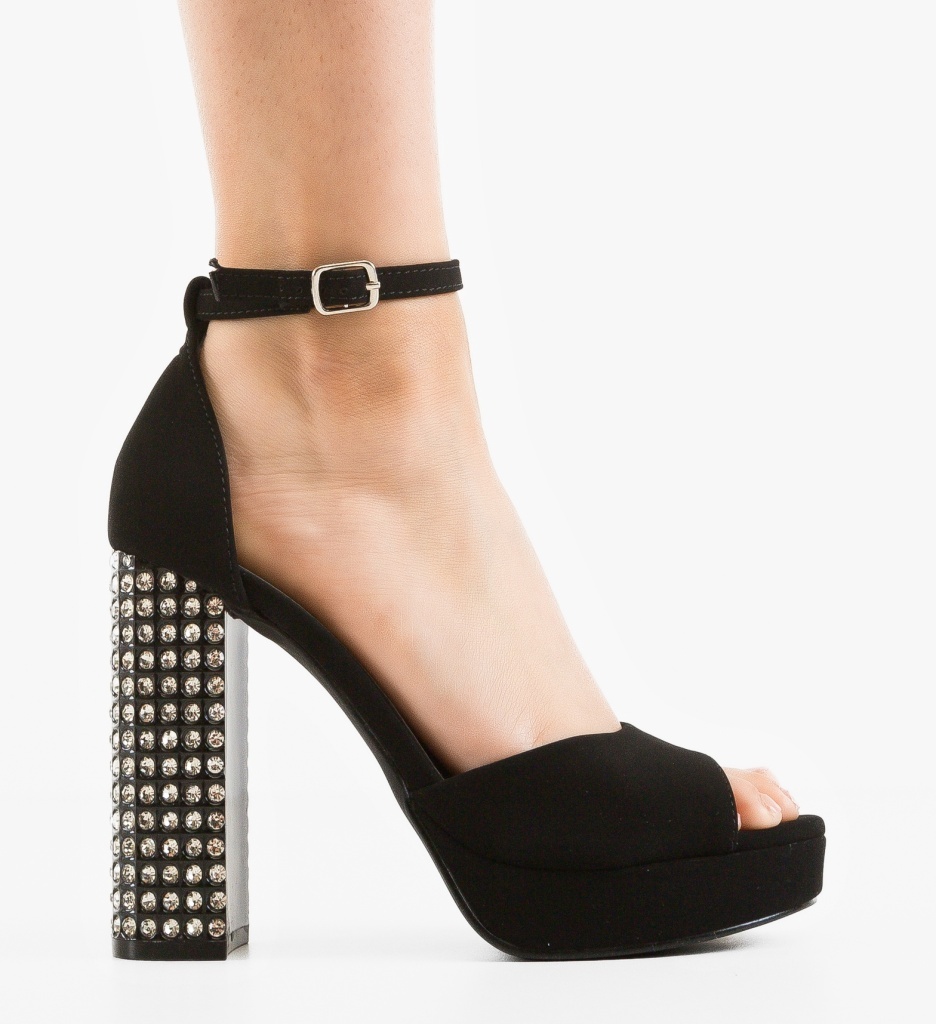 Sandale cu toc Avan Negre - Eleganță și Confort - imagine 6