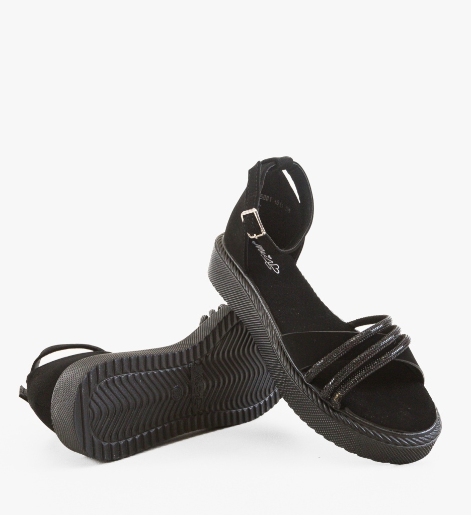 Sandale Dama Ikku Negre | Eleganță și Confort - imagine 2