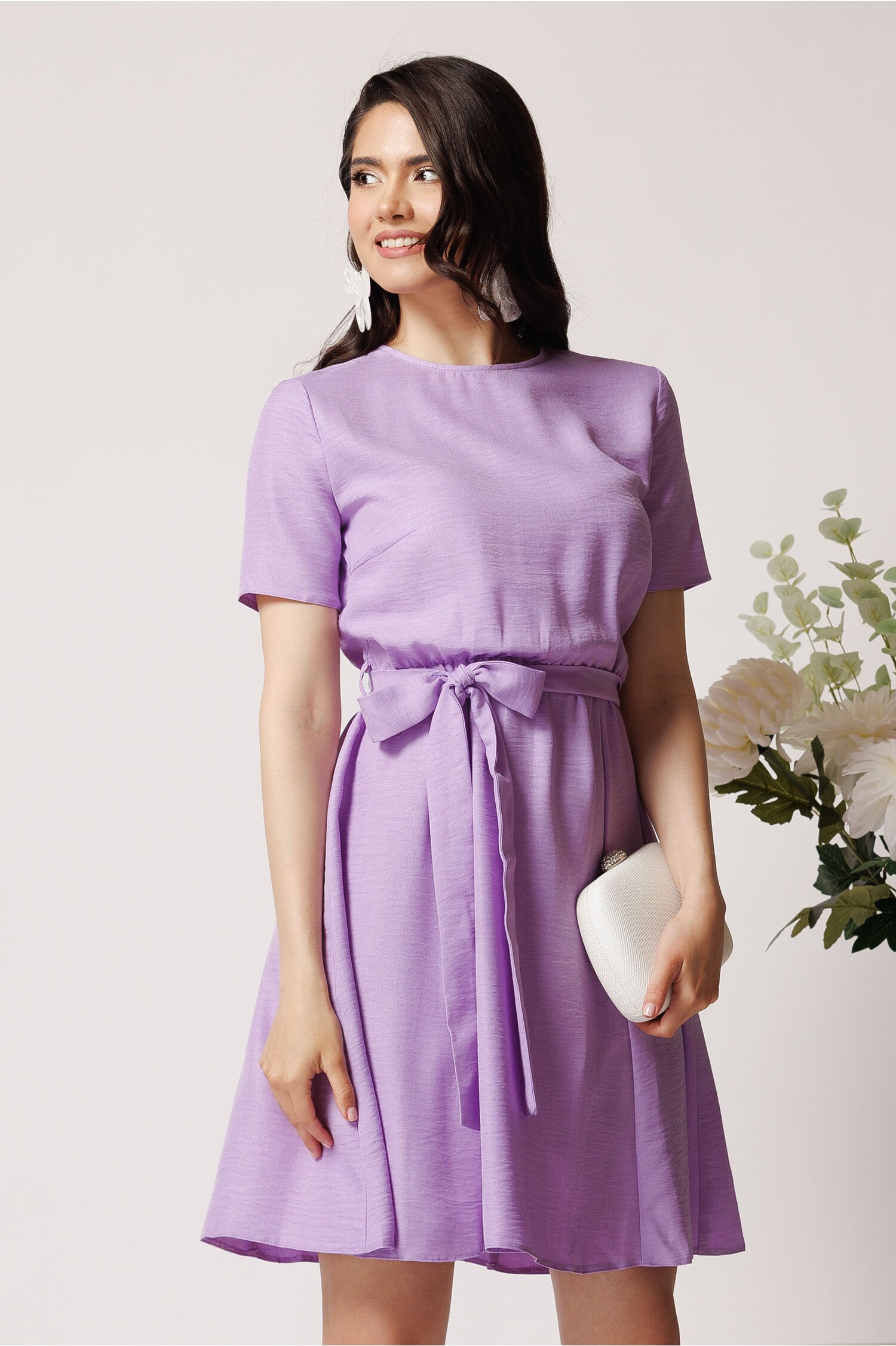 Rochie DY Fashion Lila Viscoza cu Cordon