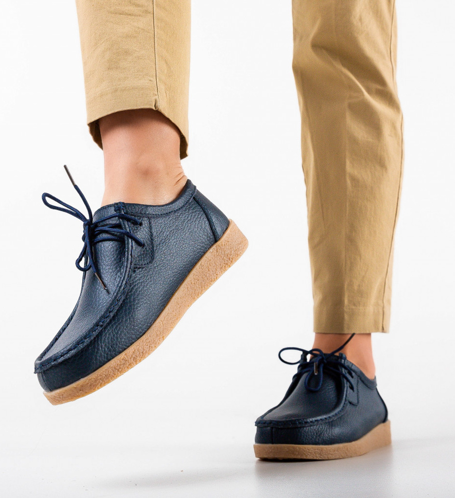 Pantofi Casual Albastri Niko - Confort Zilnic - imagine 2