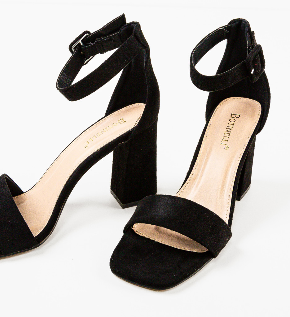 Sandale Opatar Negre cu Toc Elegante - imagine 8