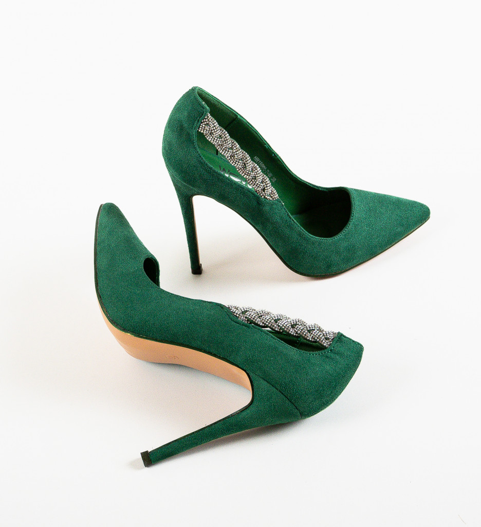 Pantofi Peeta Verzi | Toc Eleganță și Stil - imagine 10