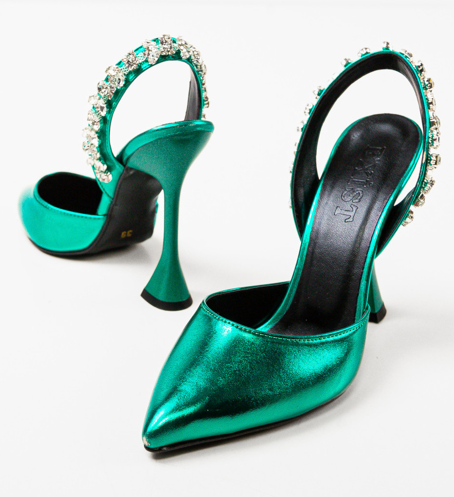 Pantofi Metiks Verzi cu Toc - Eleganță și Stil - imagine 6