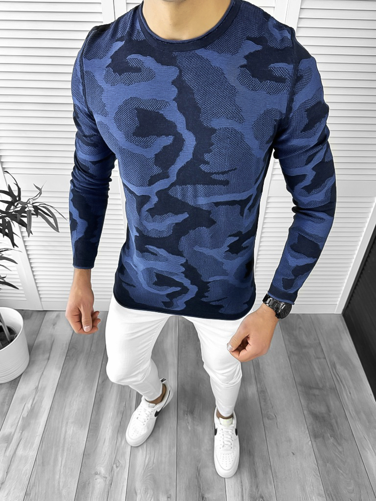 Bluză Bleumarin Slim Fit Bărbați | Eleganță
