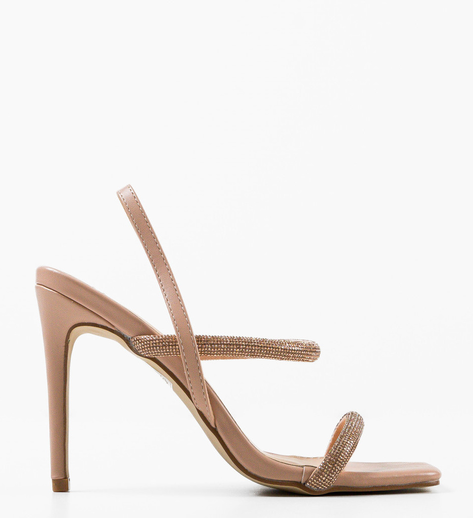 Sandale Toc Myas Bej Elegante - imagine 5