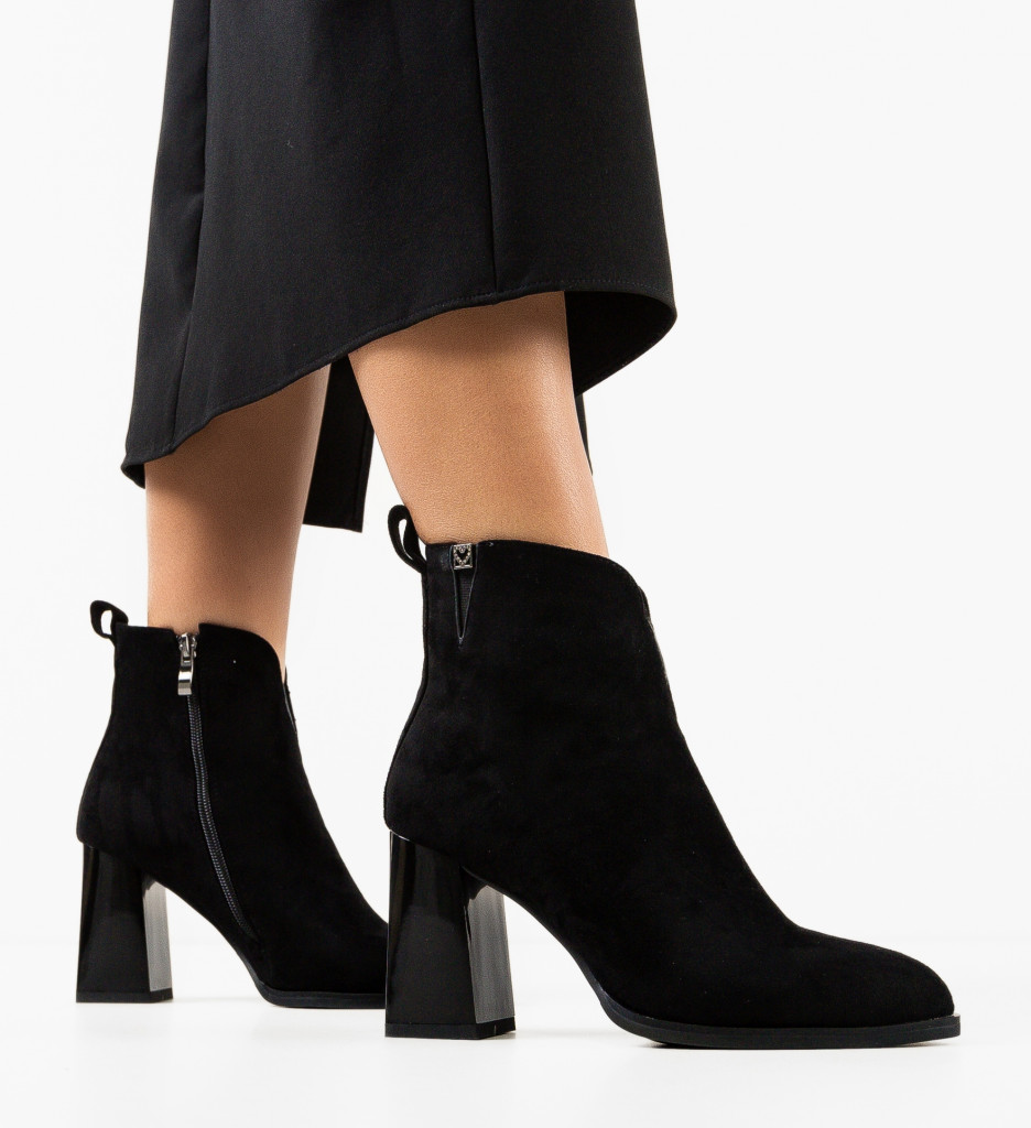 Botine Dama Feltry Negre - Eleganță și Confort