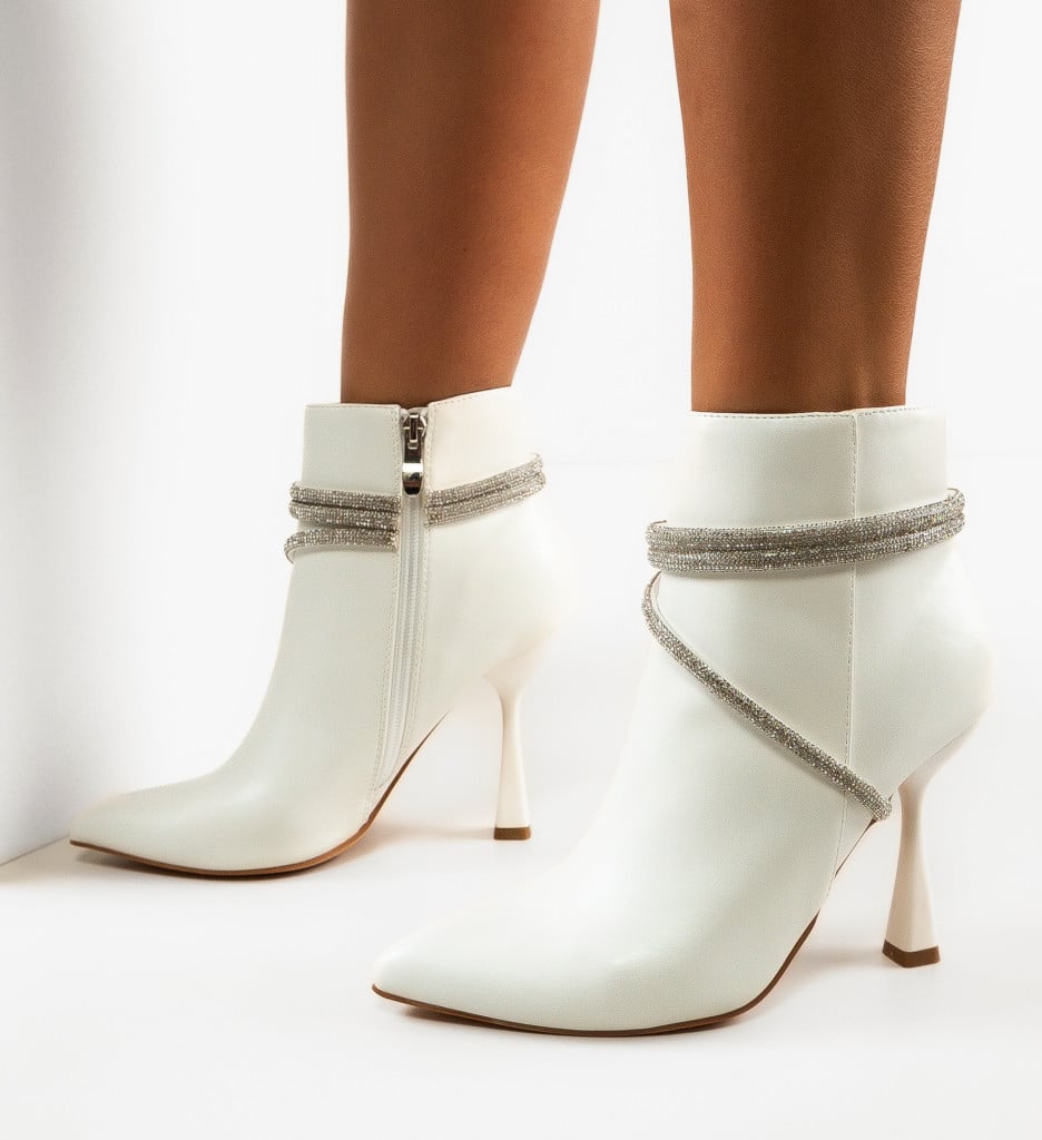 Botine Dixon Albe - Eleganță și Confort - imagine 4