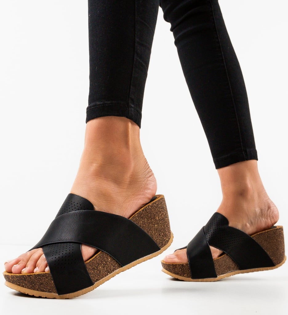 Platforme Dama Steffan Negre | Confort si Stil